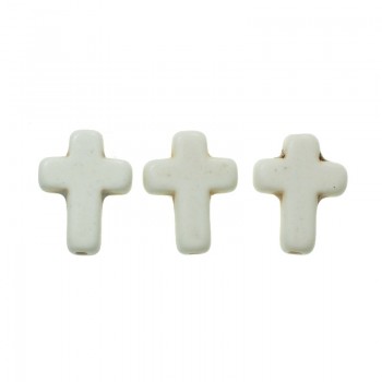 Abalorio cruz de cerámica