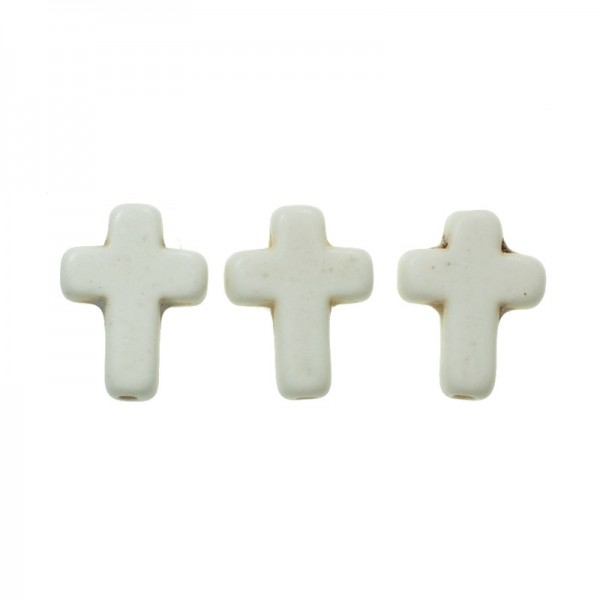 Abalorio cruz de cerámica