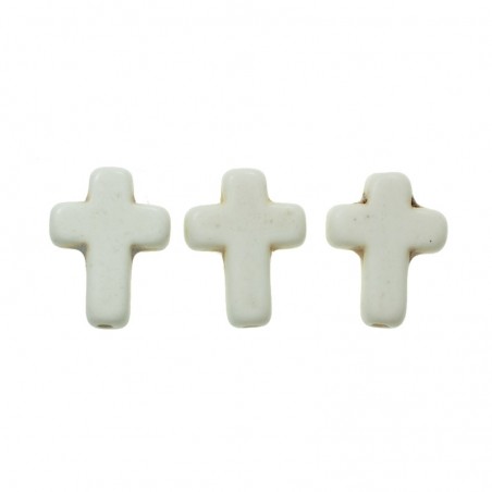 Abalorio cruz de cerámica