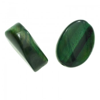 Abalorio oval de ágata