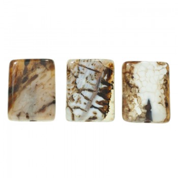 Ágata musgo rectangular