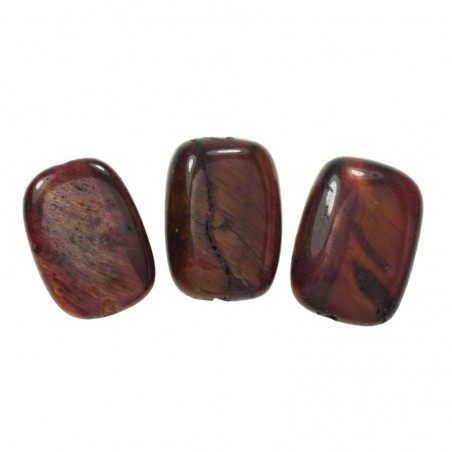 Ágata roja rectangular perforada