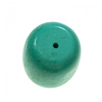 Abalorio perforado de turquesa reconsituida