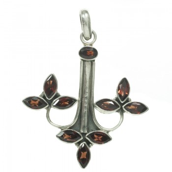 Colgante piedras facetadas Plata de Ley 925