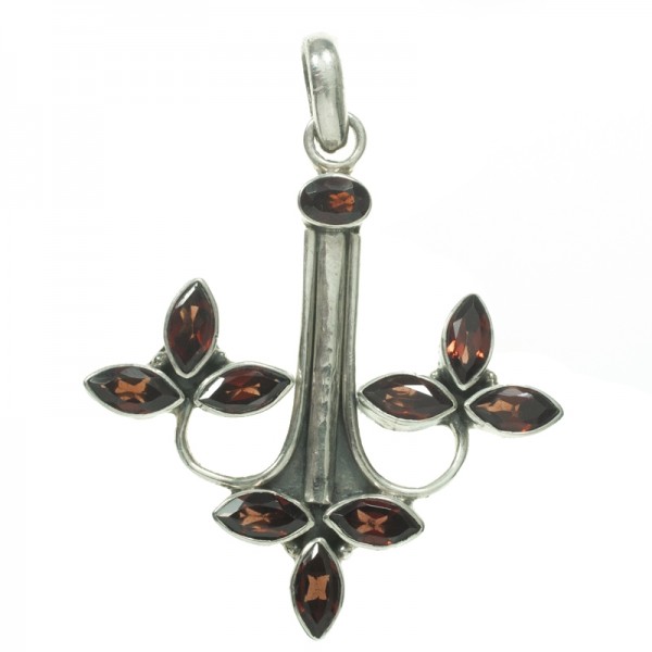 Colgante piedras facetadas Plata de Ley 925