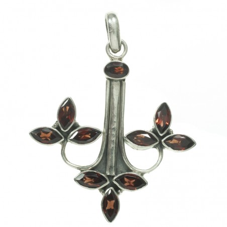 Colgante piedras facetadas Plata de Ley 925