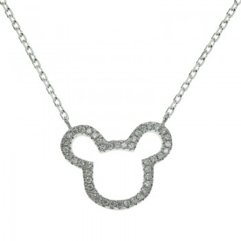 Collar Glam Mouse Plata de Ley