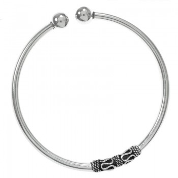 Pulsera rígida Bali cuerda y resorte