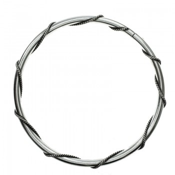 Pulsera rígida Bali cuerda enrollada