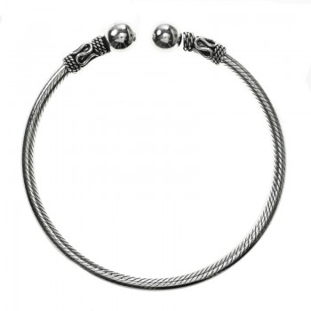 Pulsera rígida Bali labrada