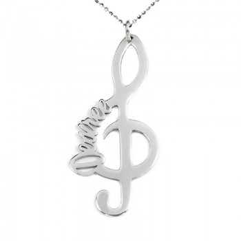 Collar clave de sol con nombre personalizado