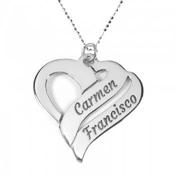 Collar corazón con nombre personalizado