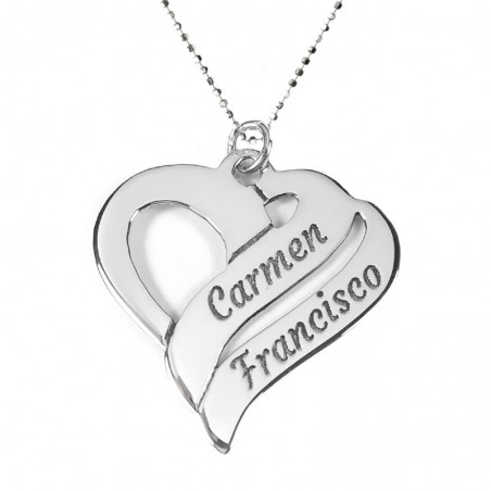 Collar corazón con nombre personalizado