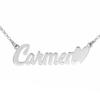 Collar nombre personalizado con corazón