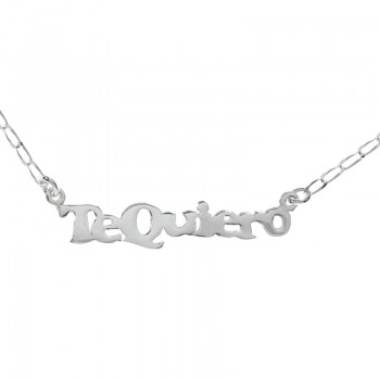 Collar Te Quiero Plata de Ley 2