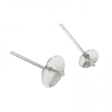 Base pendientes cóncava con perno Plata de Ley