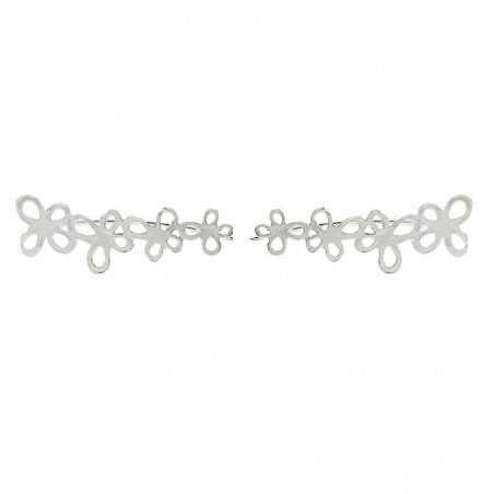 Pendientes trepadores mariposas Plata de Ley 925
