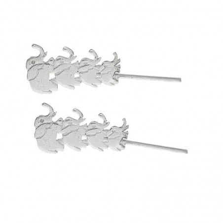 Pendientes trepadores elefantes Plata de Ley 925