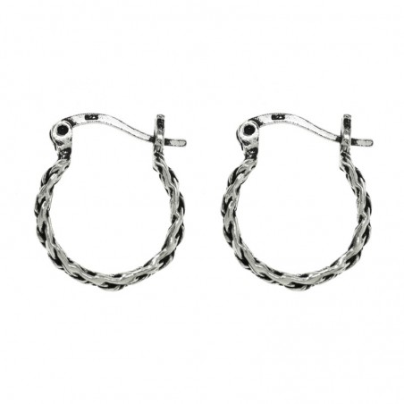 Aros trenzados Plata de Ley