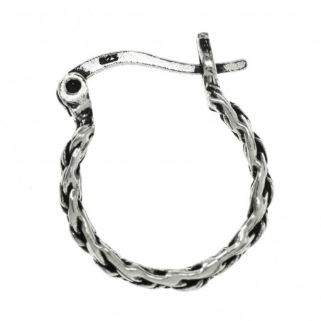 Aros trenzados Plata de Ley
