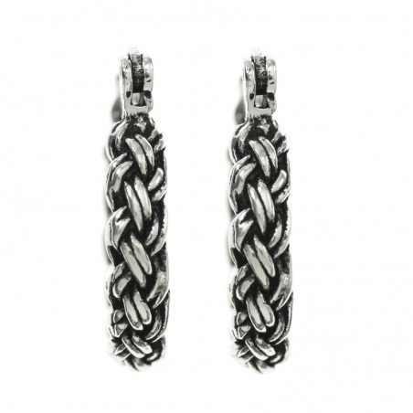Aros trenzados Plata de Ley