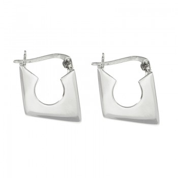 Pendientes geométricos cierre catalán Plata de Ley