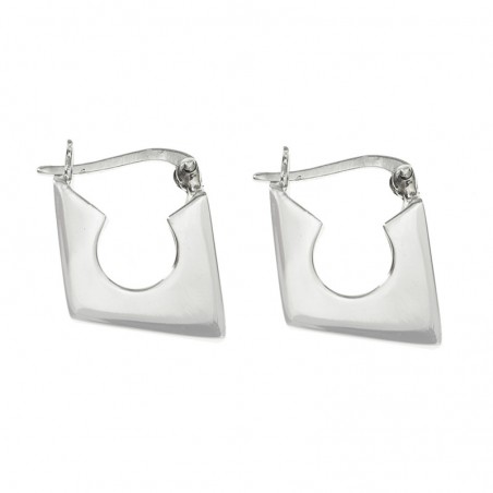 Pendientes geométricos cierre catalán Plata de Ley