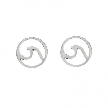 Pendientes mini ola Plata de Ley
