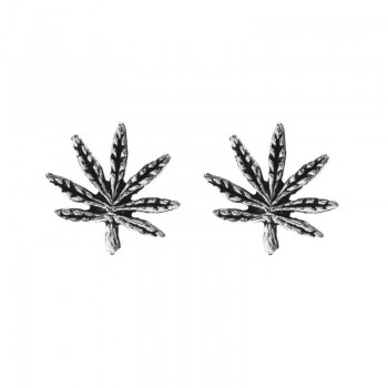 Pendientes hoja puntiaguda Plata de Ley