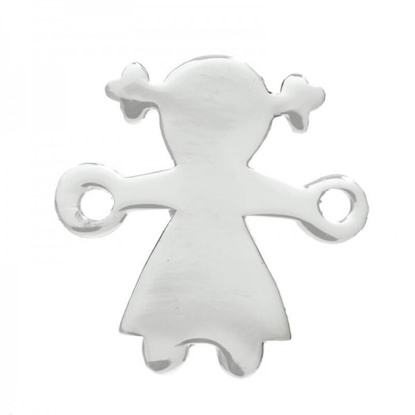 Entrepieza niña coletas Plata de Ley