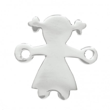 Entrepieza niña coletas Plata de Ley