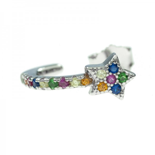 Pendientes estella con circonitas Plata de Ley