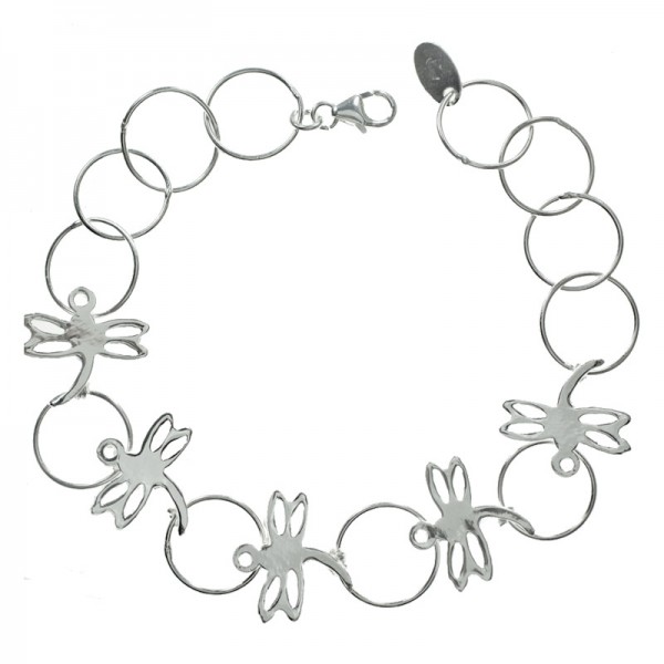 Pulsera libélulas Plata de Ley