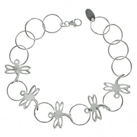 Pulsera libélulas Plata de Ley