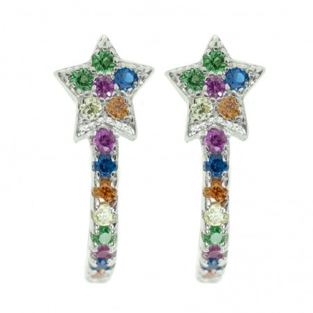 Pendientes estella con circonitas Plata de Ley