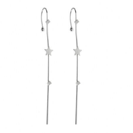 Pendientes bastón Plata de Ley