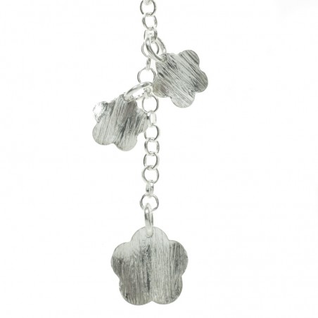 Collar flor mate grande Plata de Ley 925