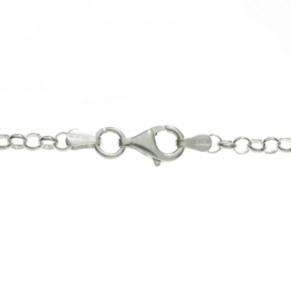 Collar flor mate grande Plata de Ley 925