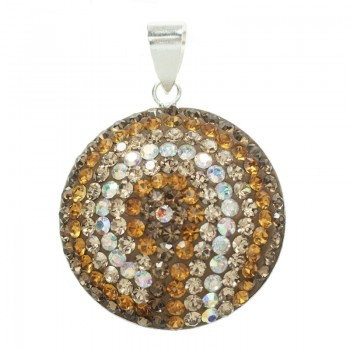 Colgante espiral circonitas Plata de Ley 2