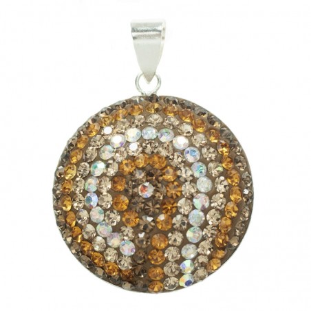 Colgante espiral circonitas Plata de Ley