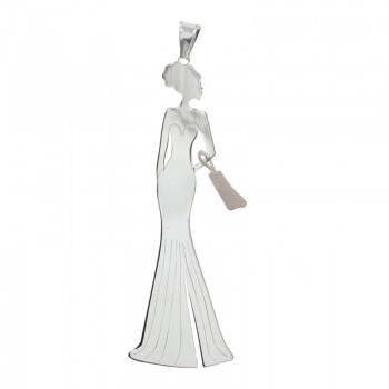 Colgante dama con vestido de noche Plata de Ley