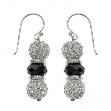 Pendientes largos bicolor zirconia | Outlet joyas