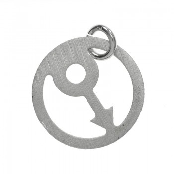 Colgante símbolo hombre Plata de Ley | Outlet joyas