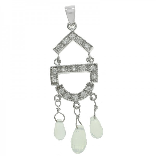 Conjunto de fiesta con opalina Plata de Ley| Outlet joyas