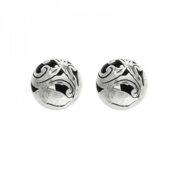 Pendientes bola arabesco Plata de Ley | Outlet joyas