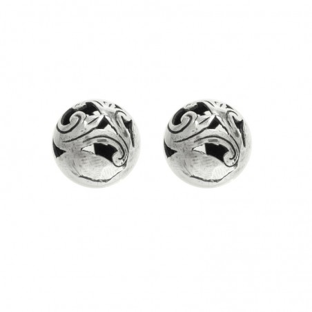 Pendientes bola arabesco Plata de Ley | Outlet joyas
