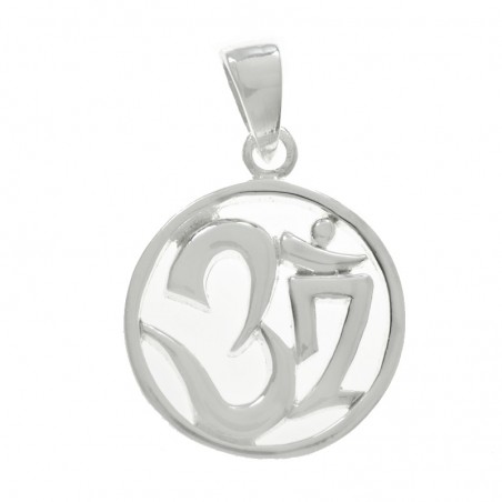 Colgante Om liso Plata de Ley | Outlet joyas