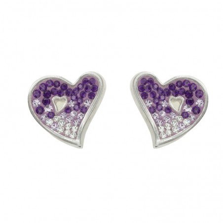 Pendientes red love zirconia Plata de Ley | Outlet joyas