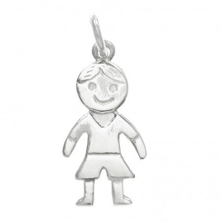 Colgante niño sonrisa Plata de Ley | Outlet joyas