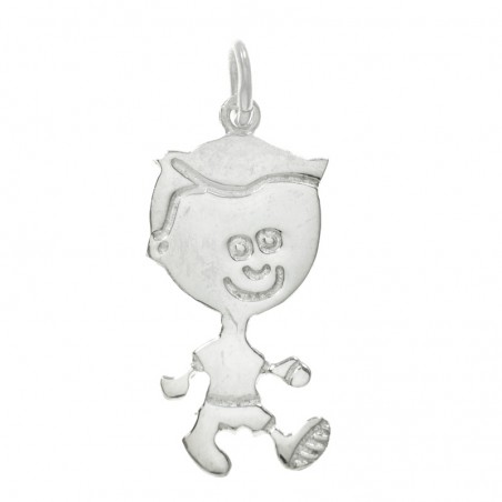 Colgante niño plano Plata de Ley | Outlet joyas